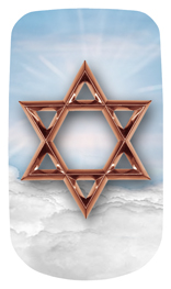 DAROYAL-120-BL-CP Star of David Blue-Copper